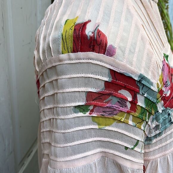 ANTHROPOLOGIE,  ONE FINE DAY SHEER FLORAL SHIRT  Size M - Picture 4 of 9